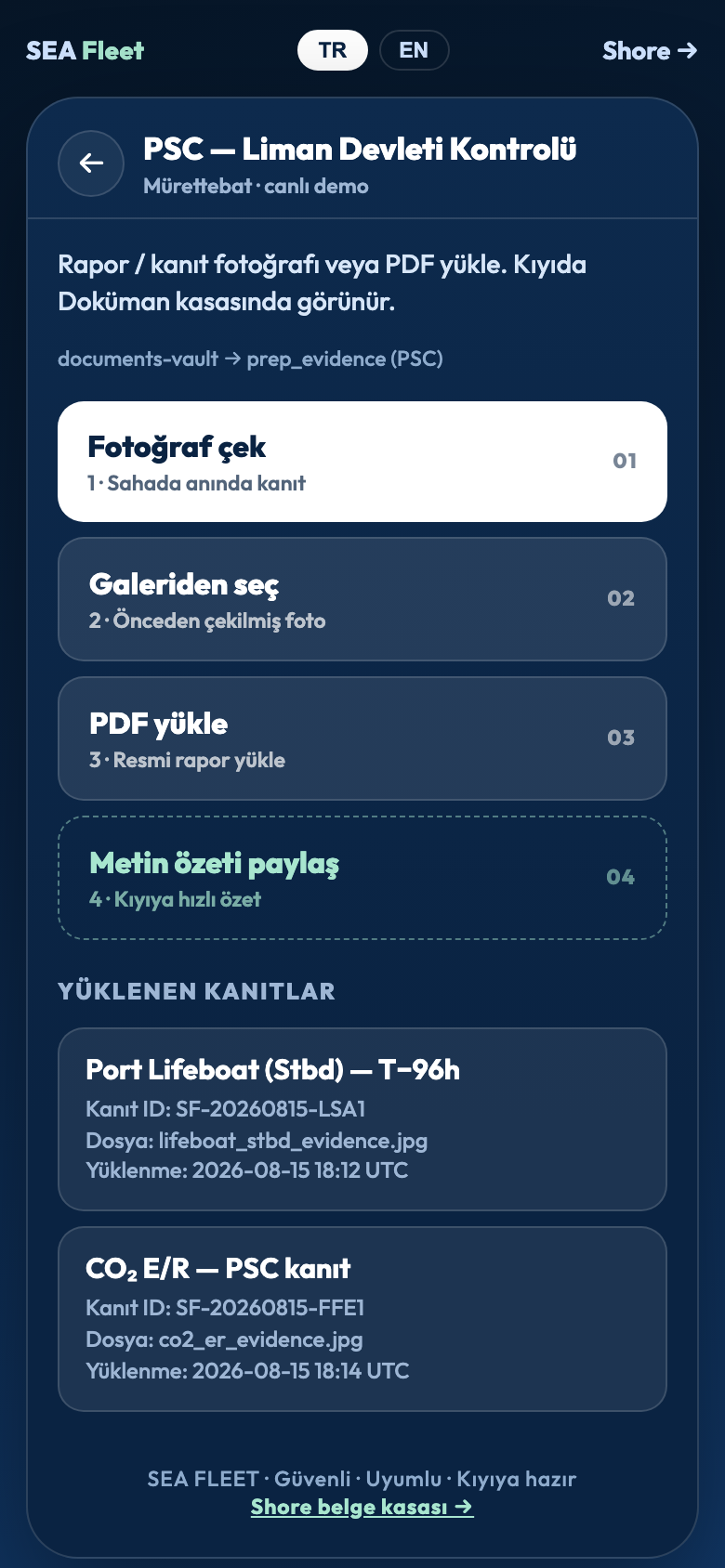 SEA Fleet PSC mürettebat yüzü